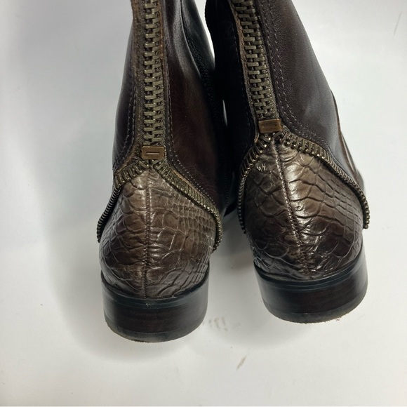 Arturo Chiang brown leather felicity riding boots knee high size 7.5 - Picture 8 of 12